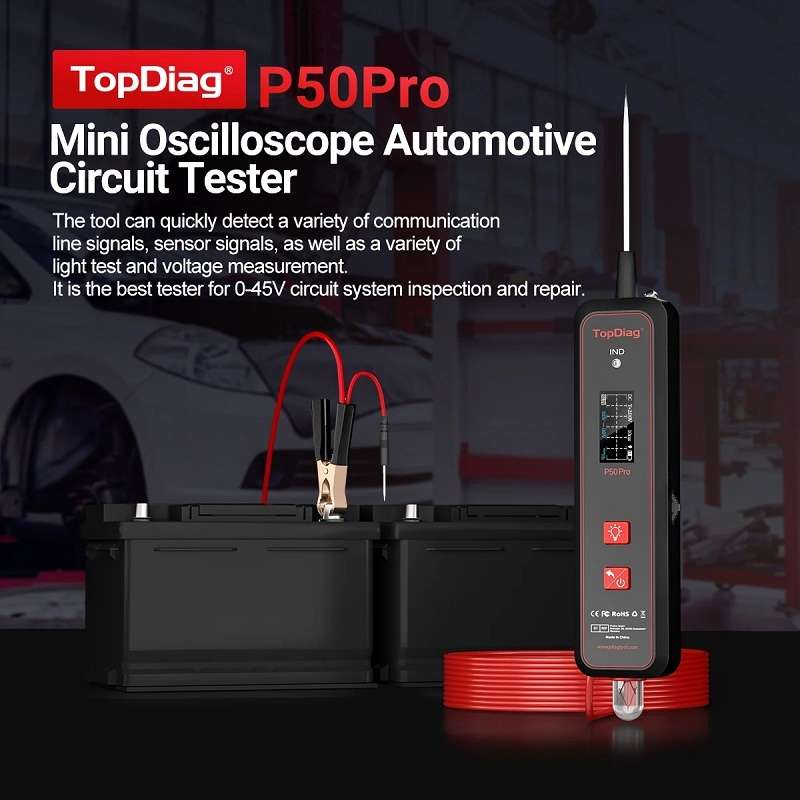 JDiag Mini Circuit Tester AC/DC Detection Multi-function Oscilloscope(P50 Pro)