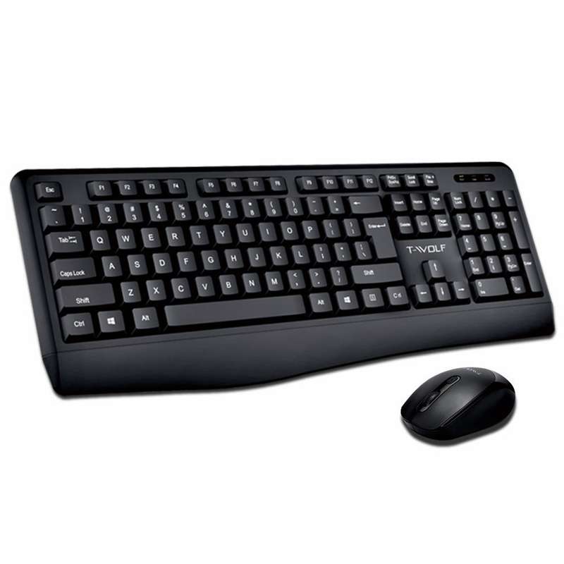 T-WOLF TF-100 2.4G Bluetooth Laptop Office Wireless Keyboard and Mouse Set(Set)