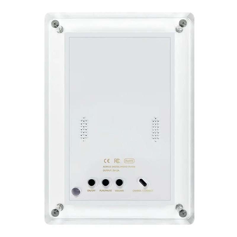 7 Inch Acrylic HD Digital Photo Frame Desktop Smart Motion Video Player Ornament(UK Plug)