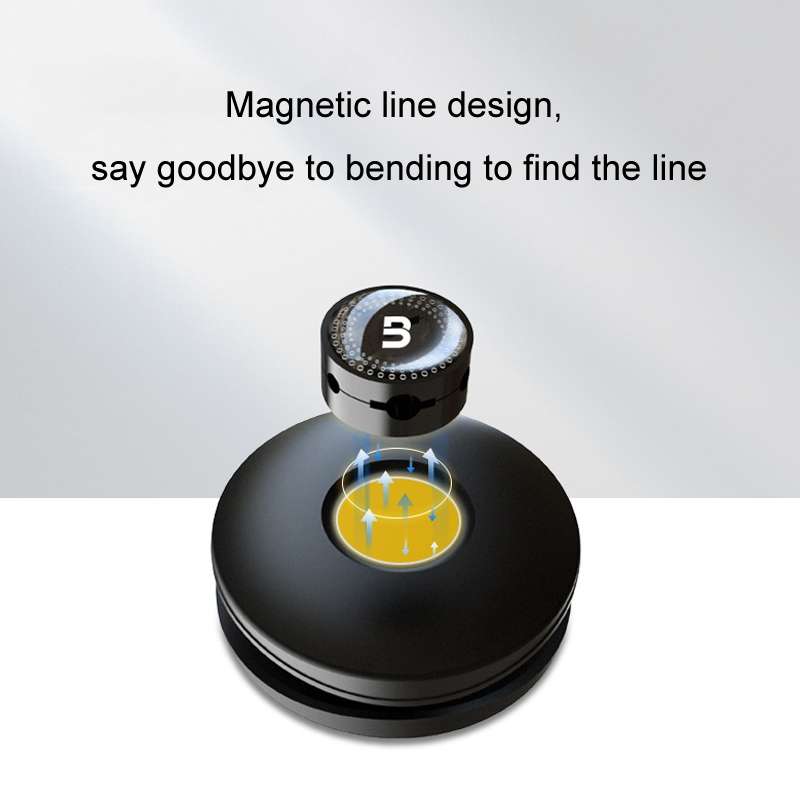 BEN.JACK Desktop Data Cable Storage Buckle Headphone Cable Holder(Black)