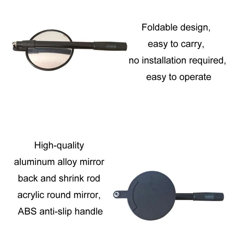 20cm Retractable Acrylic Handheld Explosion-proof Vehicle Inspection Mirror(PM220)