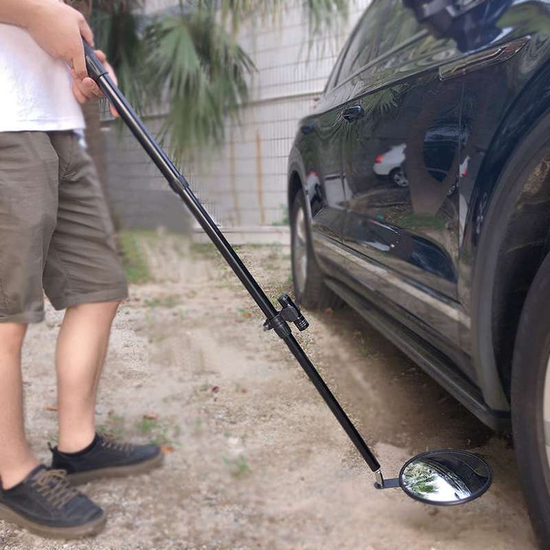 20cm Retractable Acrylic Handheld Explosion-proof Vehicle Inspection Mirror(PM220)
