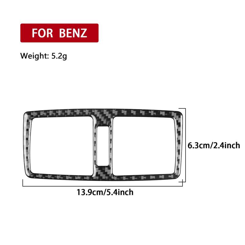 For Mercedes-Benz G-Class W463 3pcs /Set Rear Central Air Vent Set Sticker(Black)