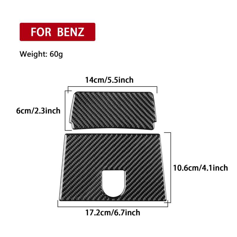 For Mercedes-Benz G-Class W463 3pcs /Set Rear Central Air Vent Set Sticker(Black)