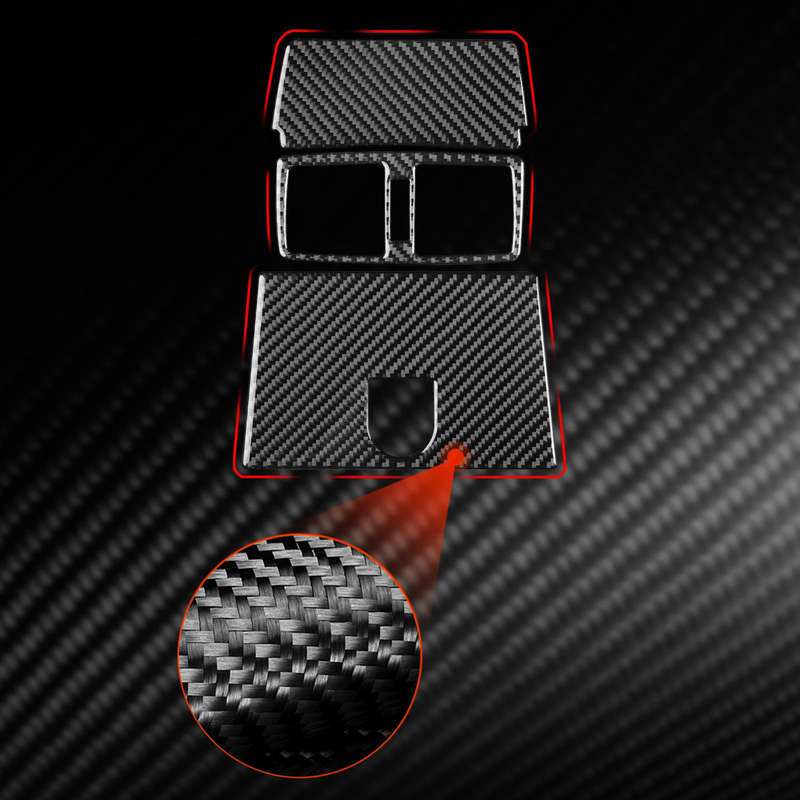 For Mercedes-Benz G-Class W463 3pcs /Set Rear Central Air Vent Set Sticker(Black)