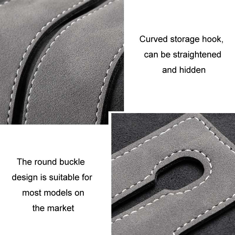 Car Seat Mack Multifunctional Metal Hook Mobile Phone Holder, Style: No Mark(Gray)