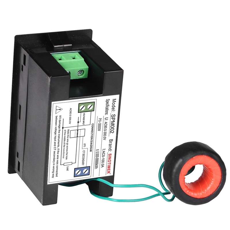 SINOTIMER SPM002 Liquid Crystals AC Digital Voltage And Current Meter Power Monitor, Specification: