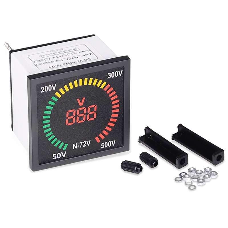 SINOTIMER N-72V AC Voltage Signal Indicator Square Turntable LED Digital Display Voltmeter