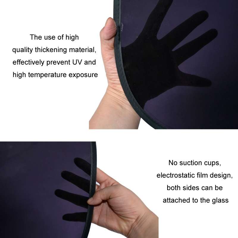 1pair 44x38cm Car Electrostatic Window Folding Light-proof Sun Protection Sunshade