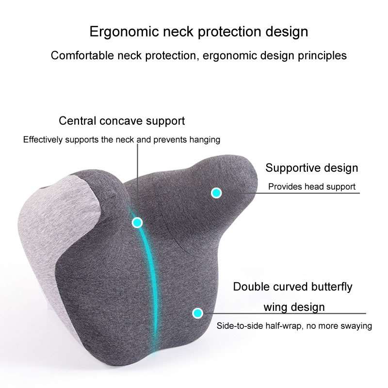 BEWALKER Car Headrest Memory Foam Neck Support Pillow Car Seat Cervical Cushion(Green)