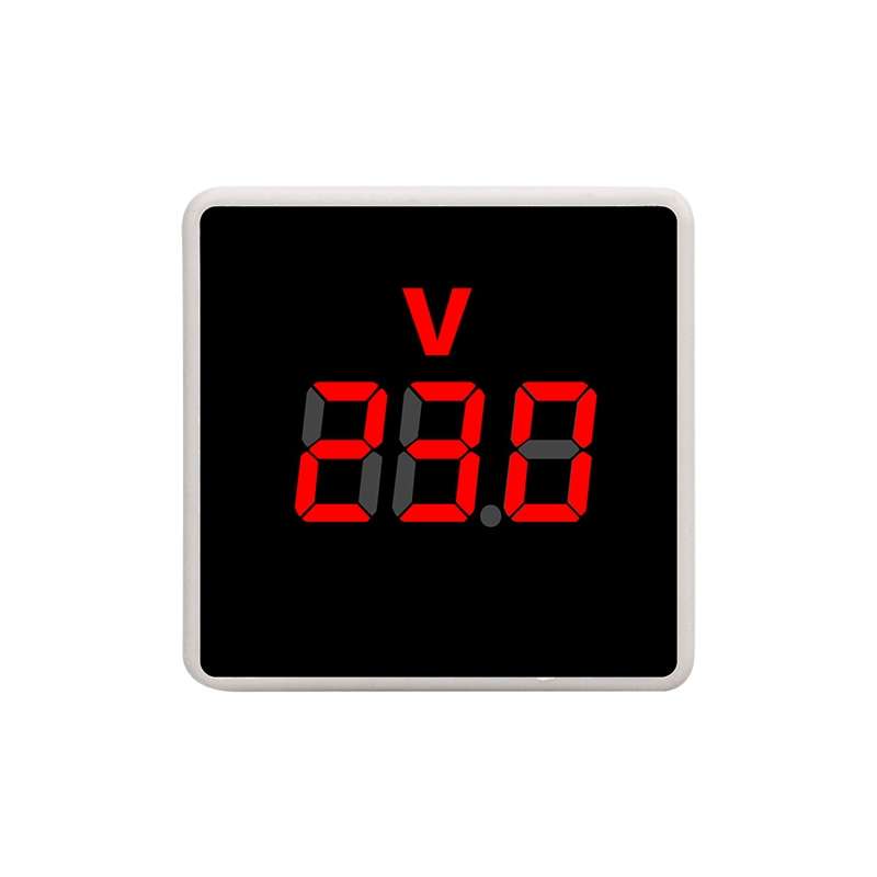 SINOTIMER V-PL Square Insert Type Household Digital AC Voltmeter EU Plug
