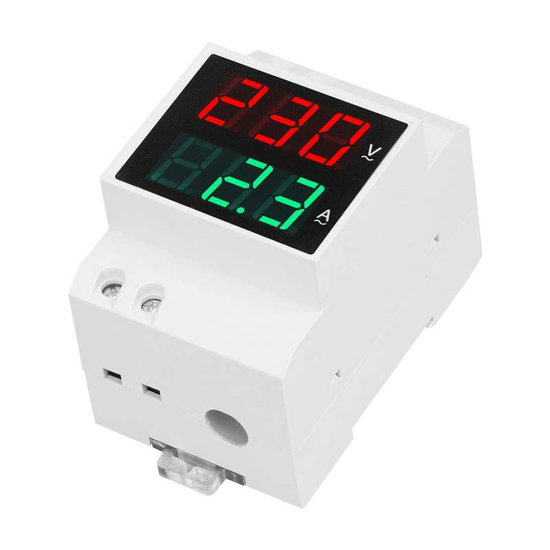 SINOTIMER SDM003-T 3 Digits DIN Rail Single-Phase AC Household Dual Display Voltage And Current Mete