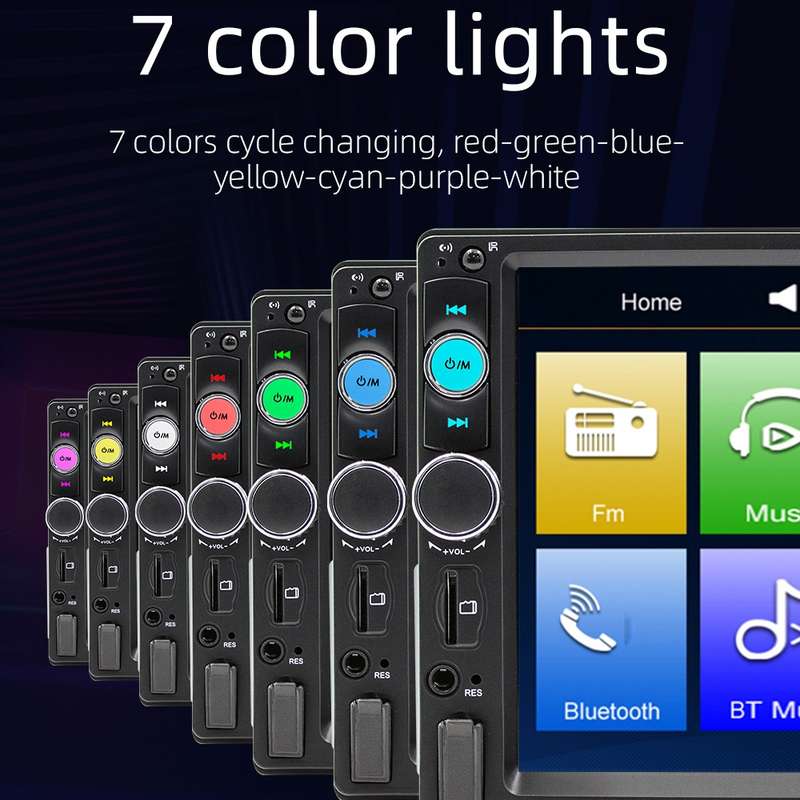 Car Universal Touch Screen MP5 Player Rear View Portable Bluetooth Radio