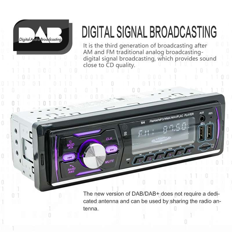 Dual USB Car DAB Digital U Disk Card Bluetooth Radio MP3 Player(SWM-M4)