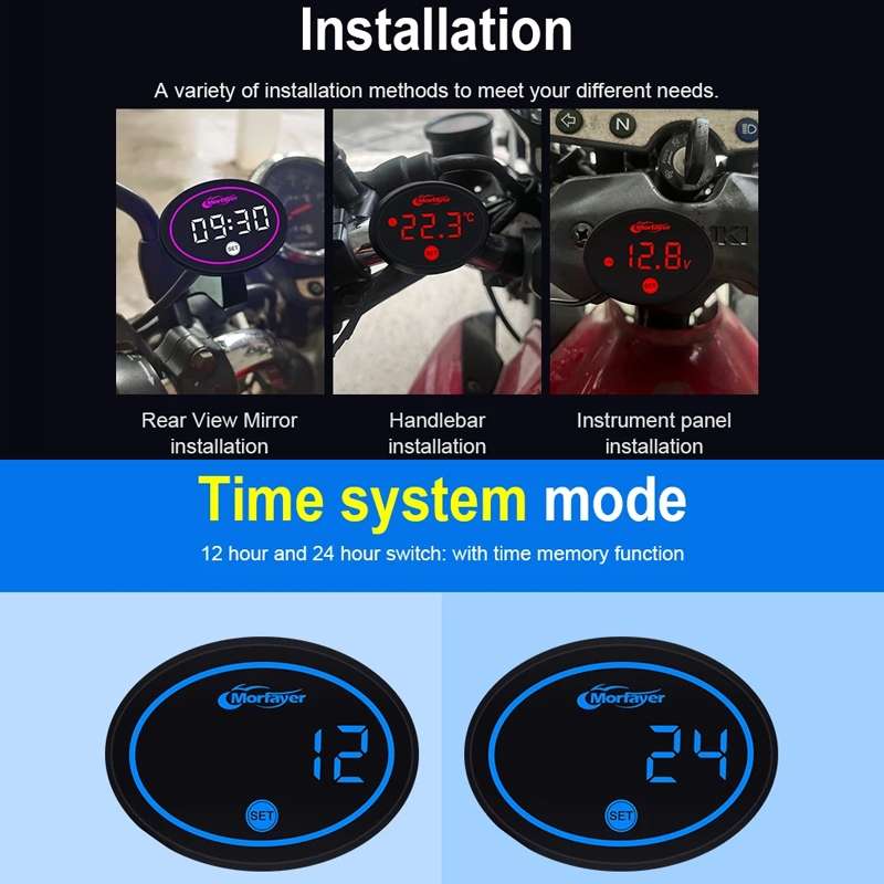 Morfayer Locomotive Multi-function Voltmeter, Green, Specification: 2 in 1