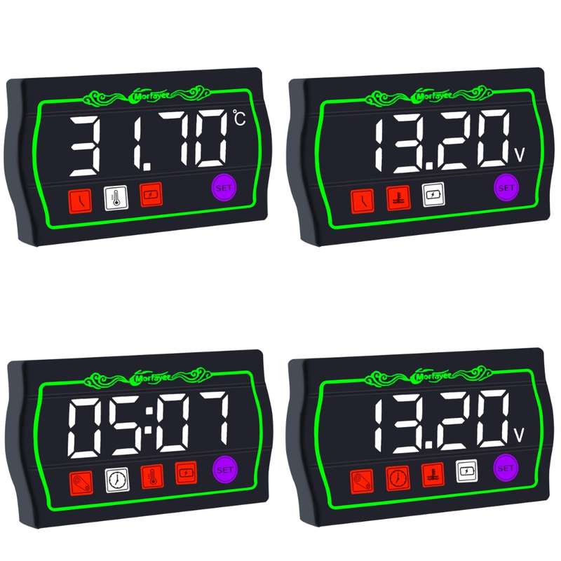 5 in 1 Water Temperature Tachometer Morfayer Locomotive Intelligent Multi-function Tachometer