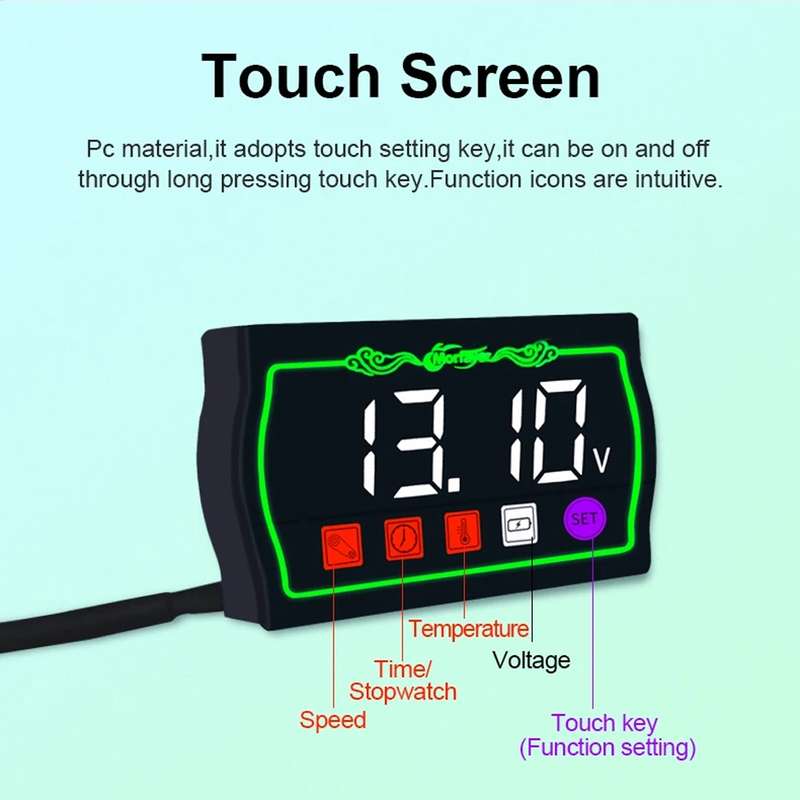 5 in 1 Water Temperature Tachometer Morfayer Locomotive Intelligent Multi-function Tachometer