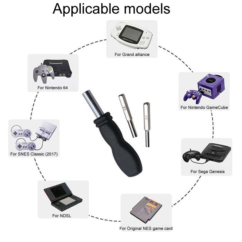For N64/NGC/SFC Game Console Disassembly Hardware Tools Screwdriver Accessories, Model: Handle