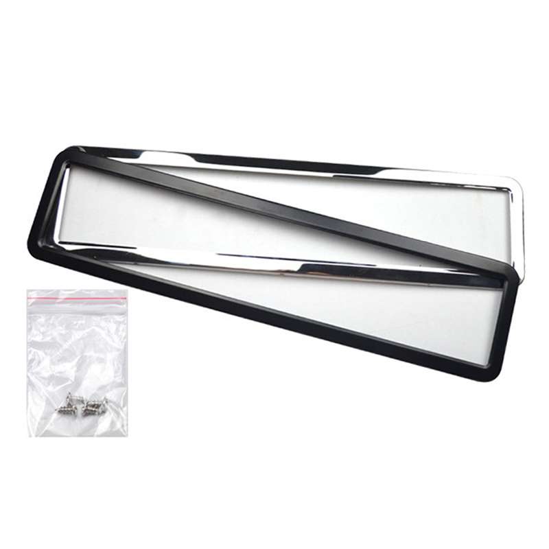 European/Russian/Ukrainian Stainless Steel License Plate Frame(8K Mirror)