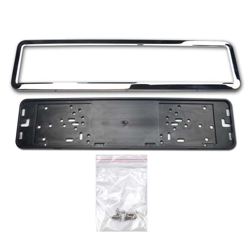 European/Russian/Ukrainian Stainless Steel License Plate Frame(8K Mirror)