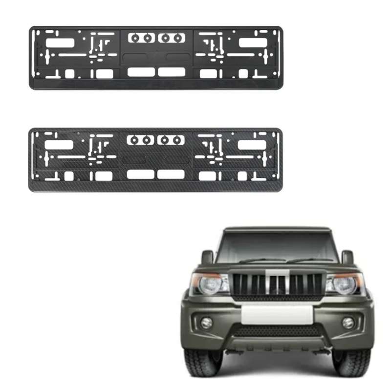 European Standard Single-strip Plastic License Plate Frame, Specification: Carbon Pattern