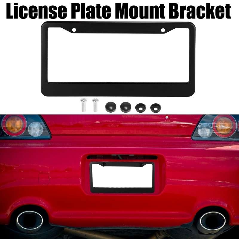 American Standard Aluminum Alloy License Plate Frame Including Accessories, Specification: Square Ho