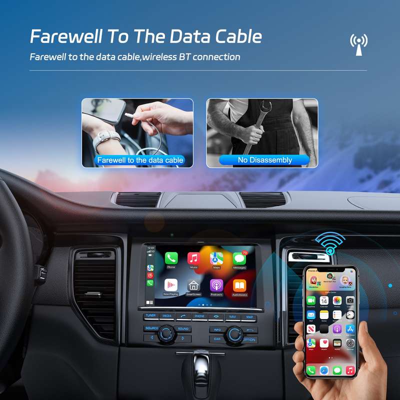 Universal Original Car Wired Cable Carplay To Wireless Carplay Box(Standard)