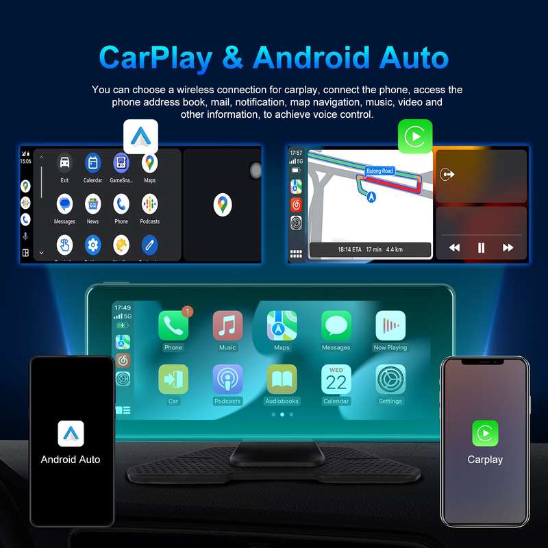 6.86 Inch 4KDVR Smart Screen Player, Specification: Standard+64G Memory Card