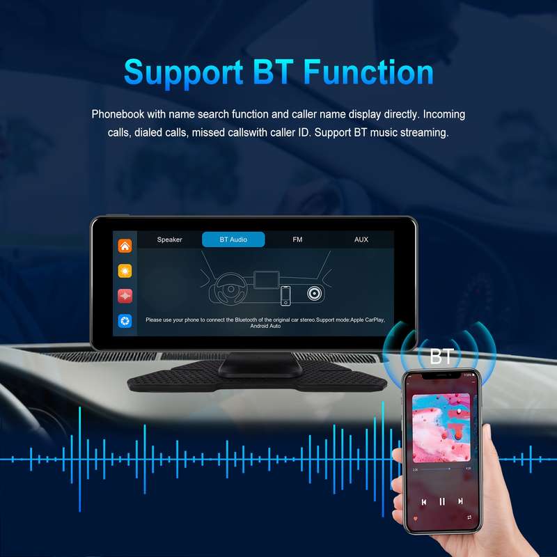 6.86 Inch 4KDVR Smart Screen Player, Specification: Standard+64G Memory Card