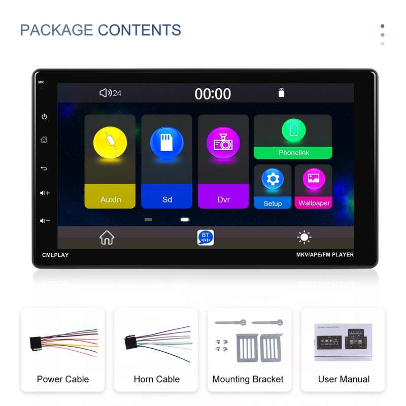 9 Inch Disassembly Screen MP5 Player Android Wireless CarPlay Reversing Image Integrated Machine(Sta