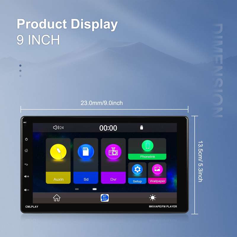 9 Inch Disassembly Screen MP5 Player Android Wireless CarPlay Reversing Image Integrated Machine(Sta