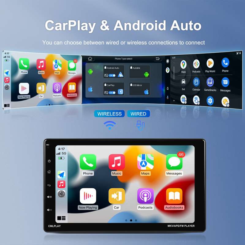 9 Inch Disassembly Screen MP5 Player Android Wireless CarPlay Reversing Image Integrated Machine(Sta