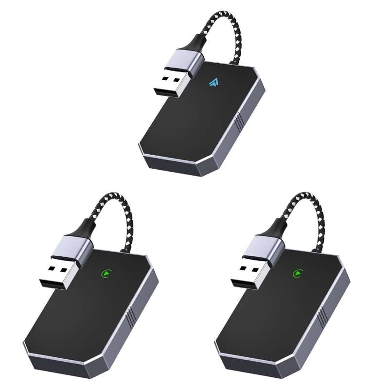 2 in 1 Car Carplay Box Wired to Wireless Bluetooth Adapter