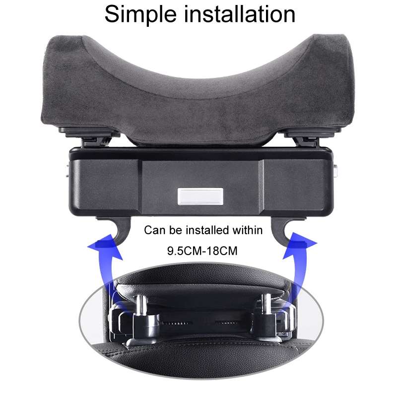 Vehicle Sleeping Pillow Passenger Rear Headrest Neck Protection Seat Side Rest Occupancy Pillow(Ligh