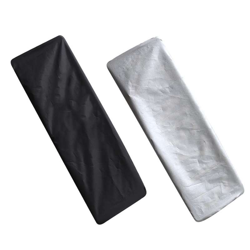 1pair Dustproof Waterproof Thickened Oxford Cloth License Plate Cover(Silver)