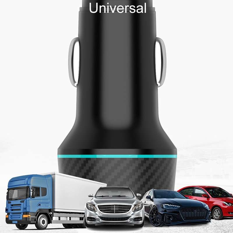 QIAKEY Dual Fast Charging Charger One To Two Cigarette Lighter, Size: TH215 43W(Black)