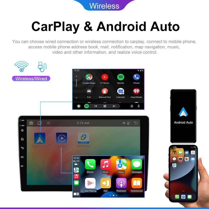 9 inch 6+128G Android Universal HD Large Screen Car Bluetooth Player Android GPS Navigation Integrat