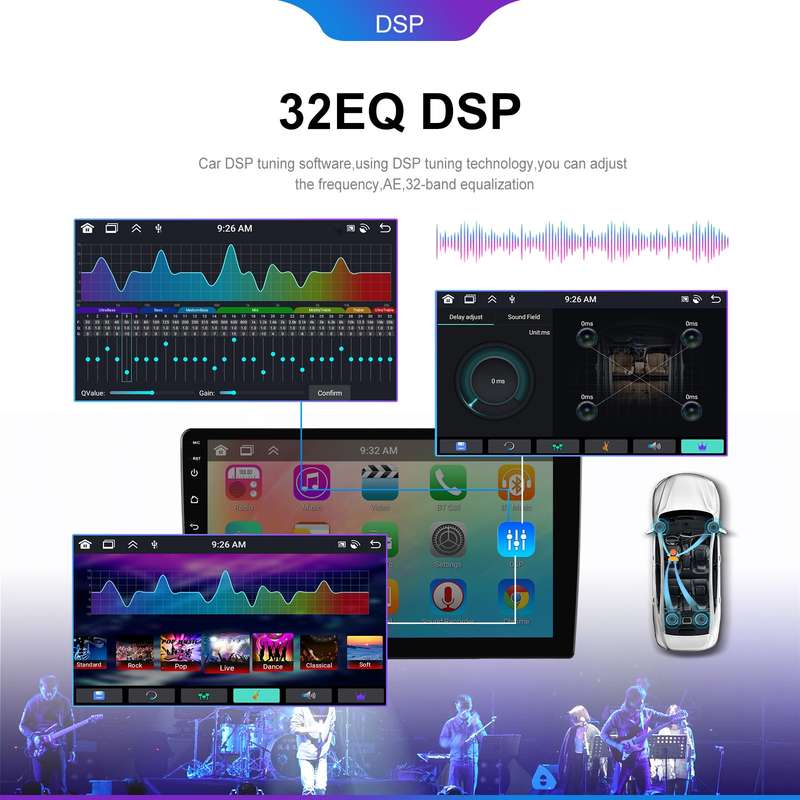 9 inch 6+128G Android Universal HD Large Screen Car Bluetooth Player Android GPS Navigation Integrat