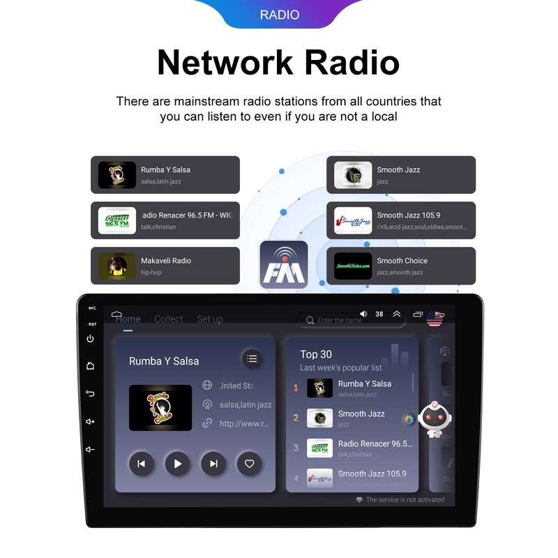 9 inch 6+128G Android Universal HD Large Screen Car Bluetooth Player Android GPS Navigation Integrat