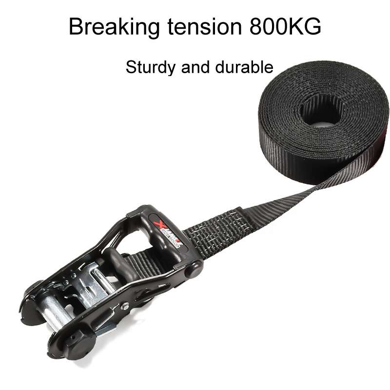 Motorcycle Ratchet Tensioner Cargo Bundling And Luggage Fixing Straps, Length: 3m