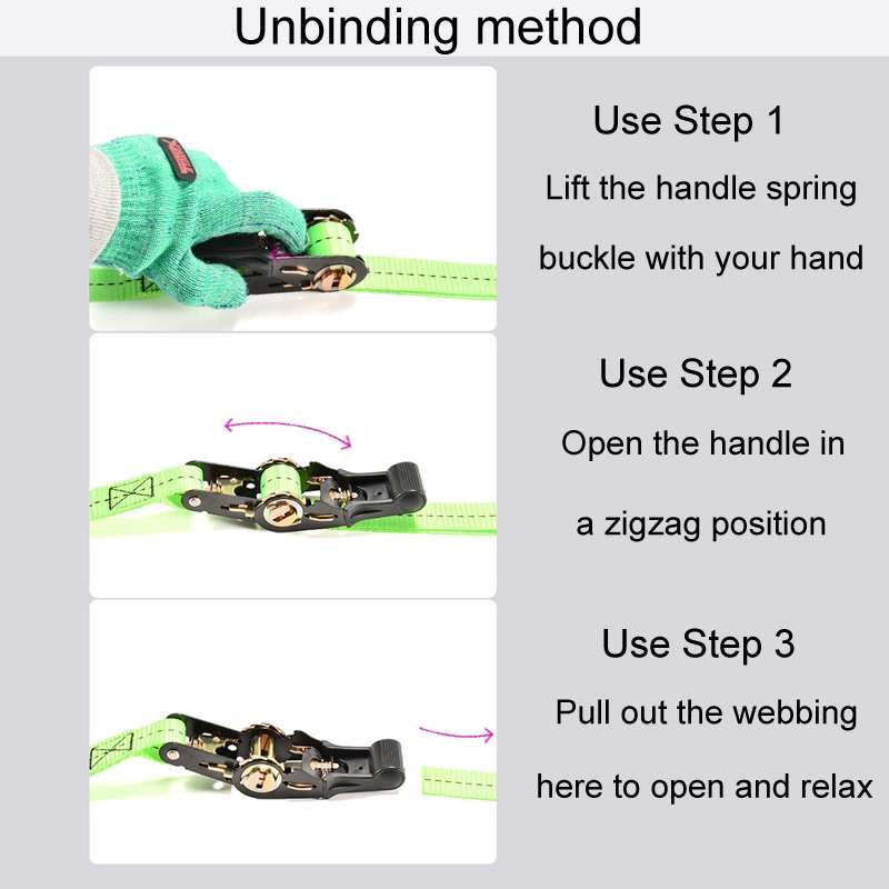 Motorcycle Ratchet Tensioner Cargo Bundling And Luggage Fixing Straps, Specification: Orange 2m