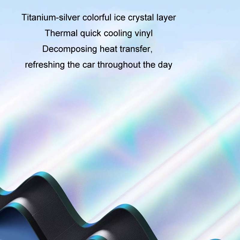 145x80cm Car Front Windshield Sun Protection Laser Sunshade Blinds, Style: Double Circle Sun Visor