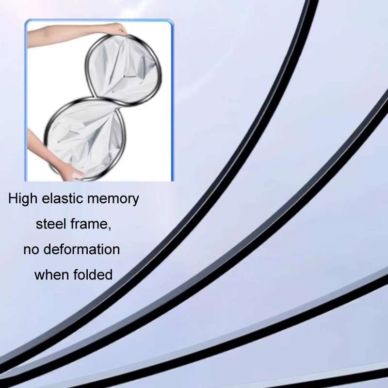 145x80cm Car Front Windshield Sun Protection Laser Sunshade Blinds, Style: Double Circle Sun Visor