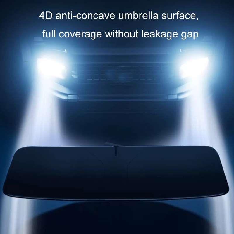145x80cm Car Front Windshield Sun Protection Laser Sunshade Blinds, Style: Double Circle Sun Visor