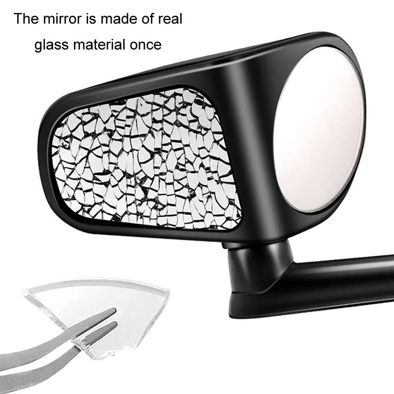 Car Auxiliary Mirror Multi-Function Wide-Angle Rear View Reversing Mirror(White Left)