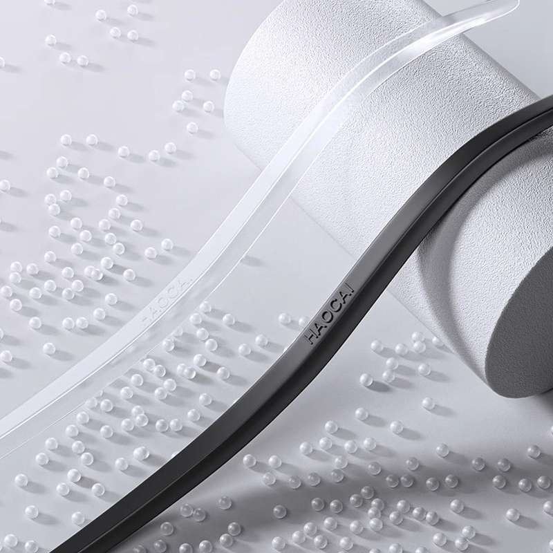 HAOCAI 40cm Car Door Anti-collision Strip Door Edge Bumper Protector, Color: 4pcs Transparent