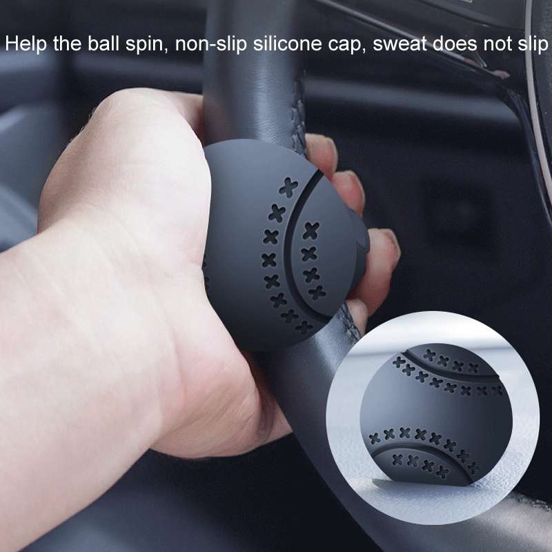 Steering Wheel One-Hand Turning Bearing Type Power-Saving Ball(Black)