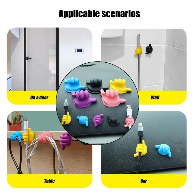 Car Front Storage Hook Desk Organization, Random Color Delivery, Size: 10pcs Small
