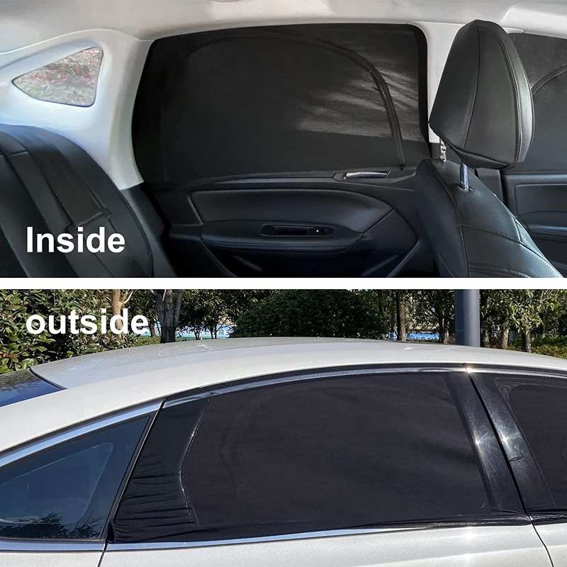Car Sun Protection Anti-mosquito Window Zipper Sunshade(Front Window (Main+Auxiliary))