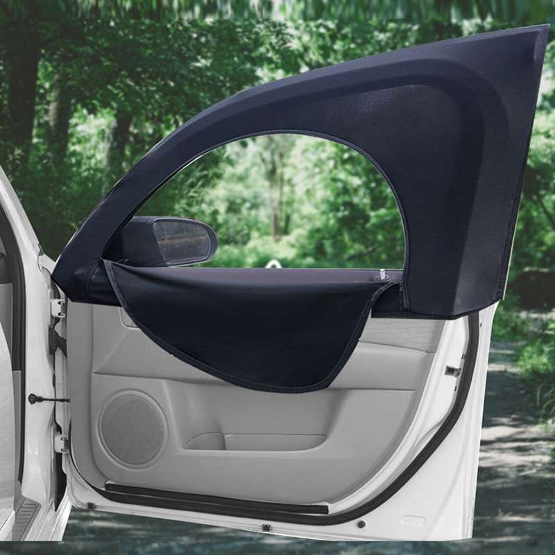 Car Sun Protection Anti-mosquito Window Zipper Sunshade(Front Window (Main+Auxiliary))